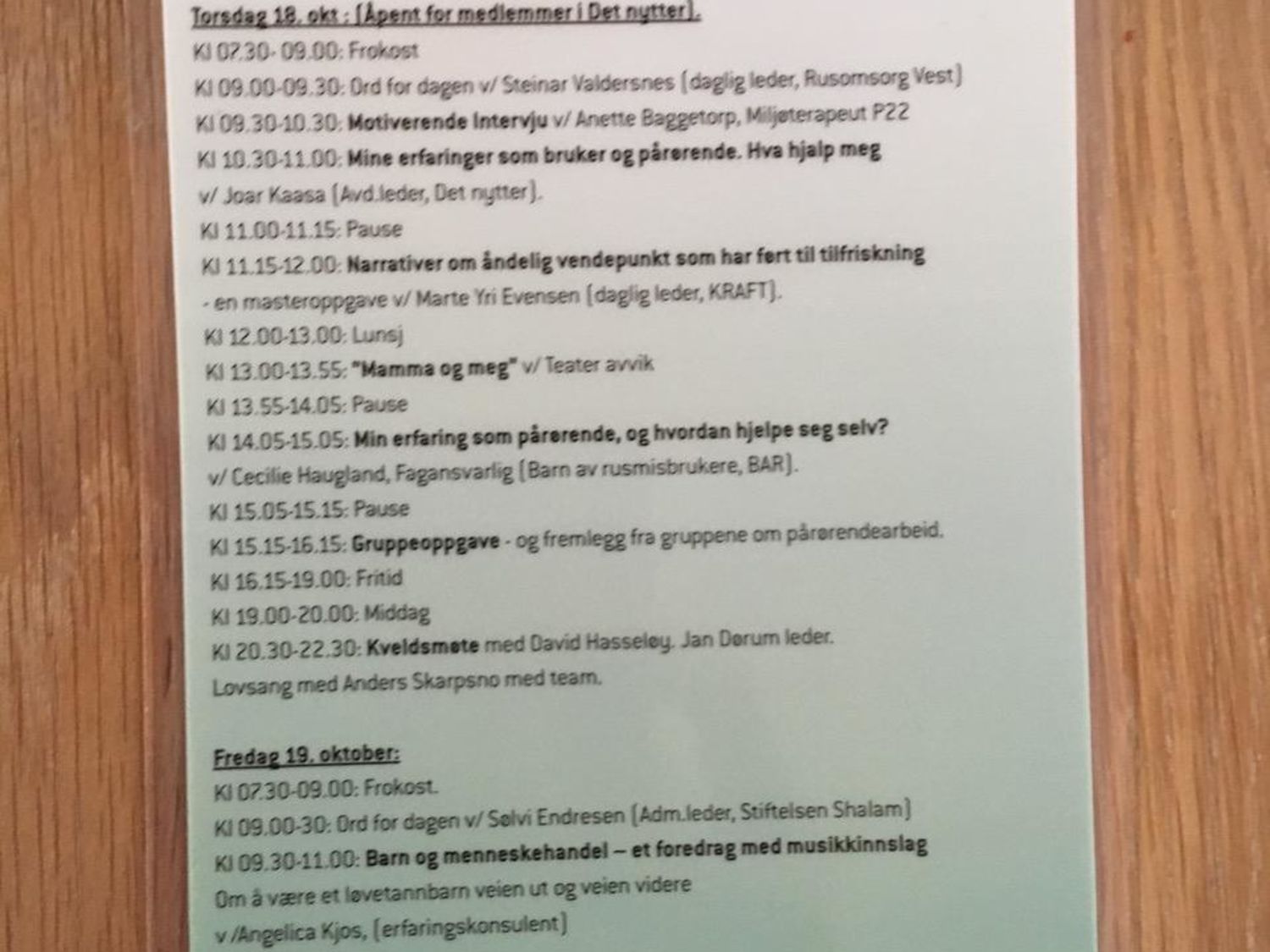 Stiftelsen KRAFT hadde medarbeidersamling fra 17-19.oktober.